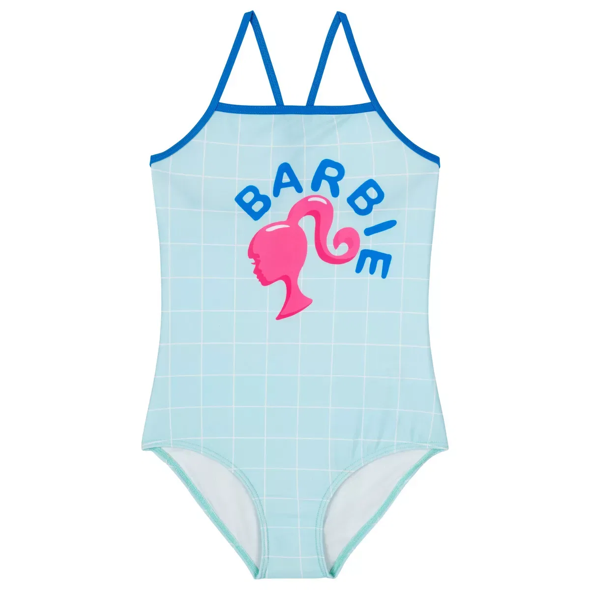 Детский купальник для девочек с принтом Barbie Girls, Aqua Blue