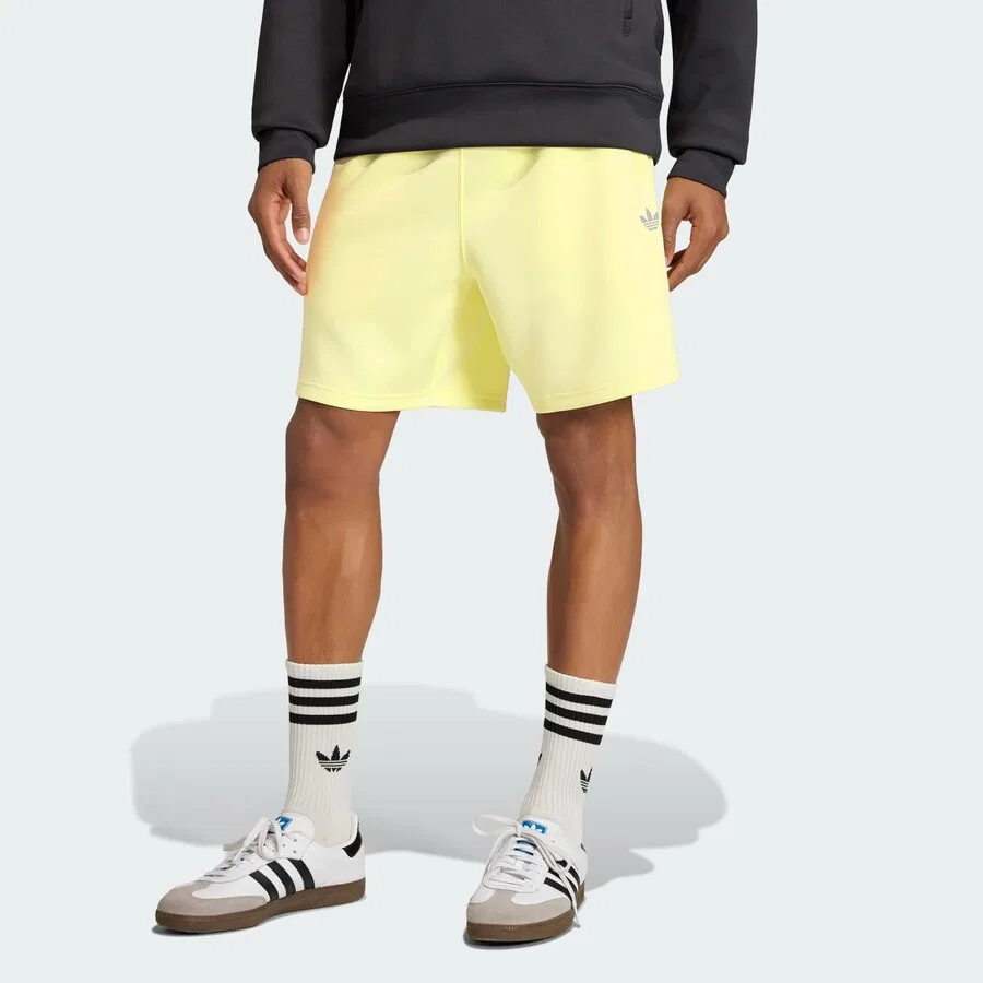 Шорты ADIDAS ORIGINALS Regular Pants 'Trefoil Essentials' светло-желтого цвета — фото 2