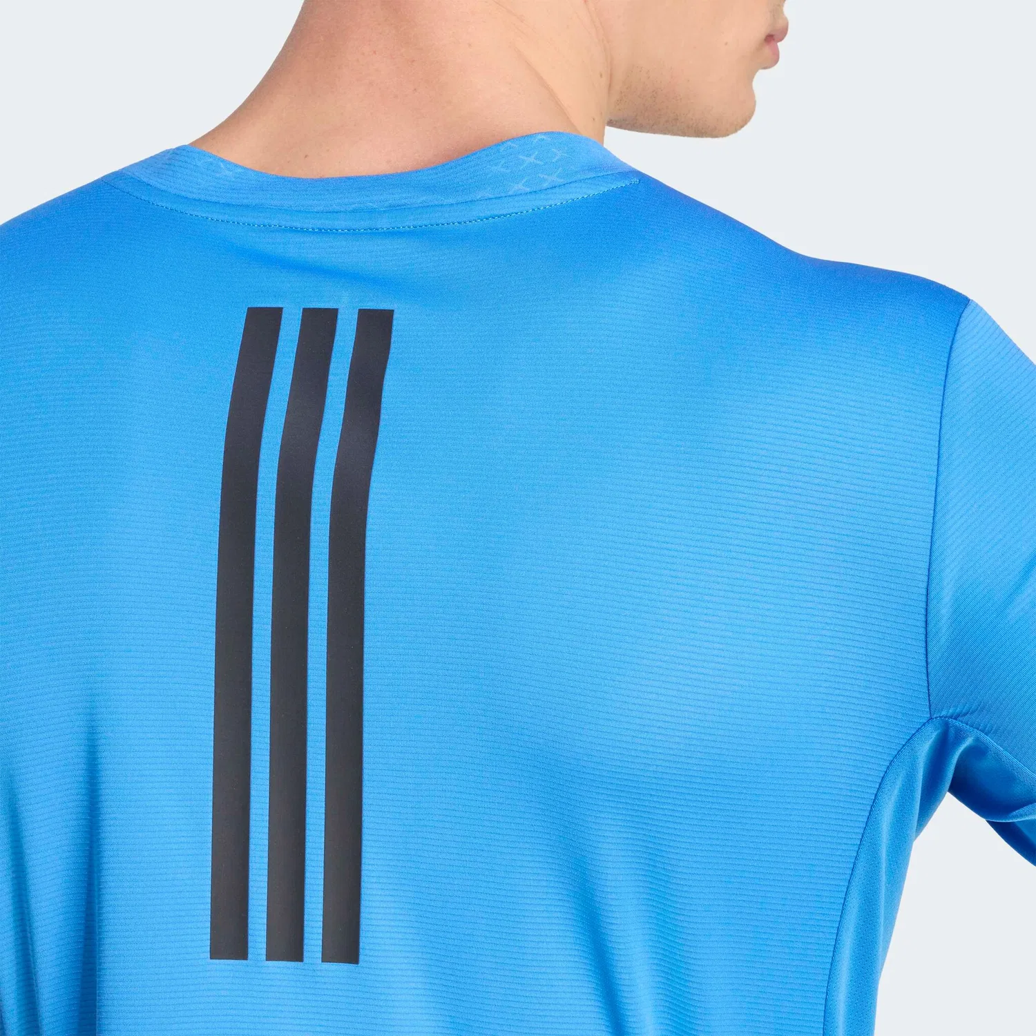 Мужская футболка с тремя полосками Adidas Performance, Ray Blue — фото 4
