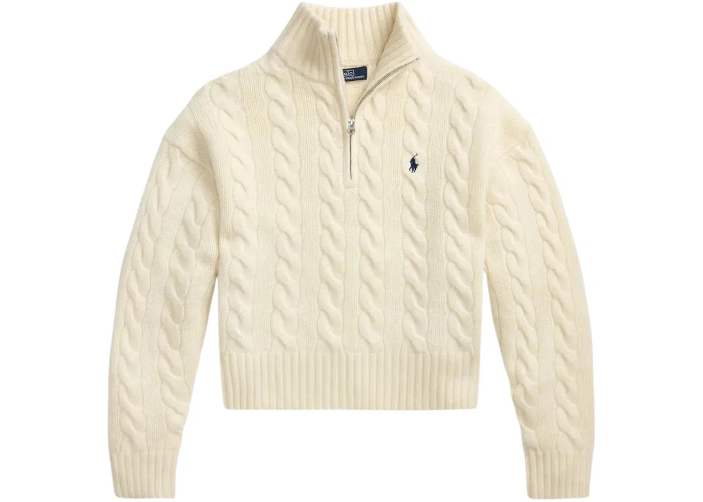 Женский свитер с длинным рукавом и высоким воротом Polo Ralph Lauren, цвет Authentic Cream