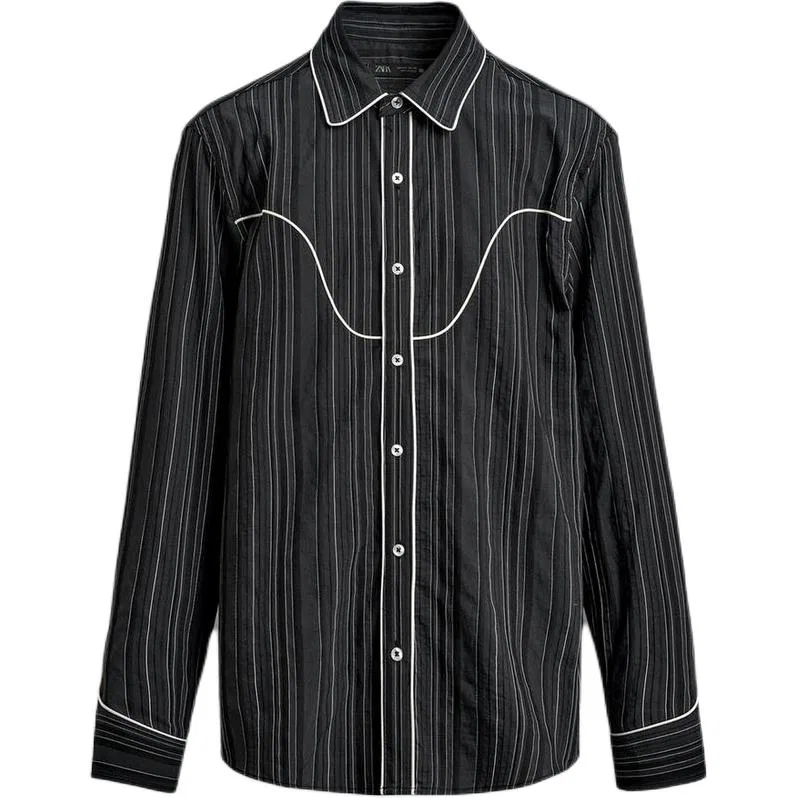 Мужская рубашка Gray Moderate ZARA, Серый