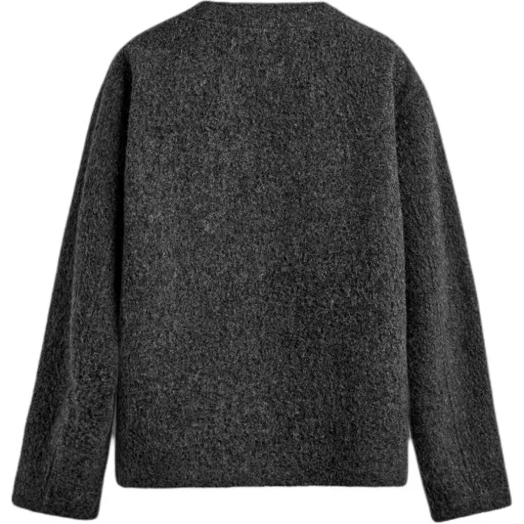 Мужской свитер с V-образным вырезом Coal Gray ZARA, Coal Gray — фото 3