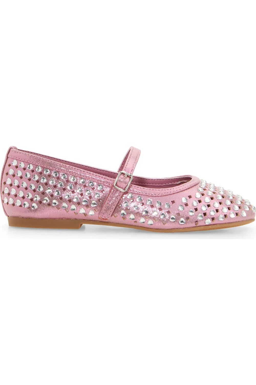 Туфли детские мэри-джейн с перфорацией Farrah Nordstrom, Pink Metallic — фото 3