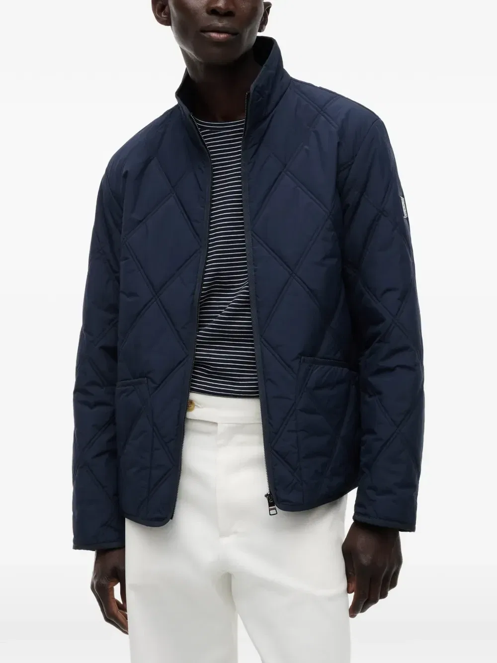 Куртка на молнии с ромбовидной стежкой Tommy Hilfiger, синий — фото 3