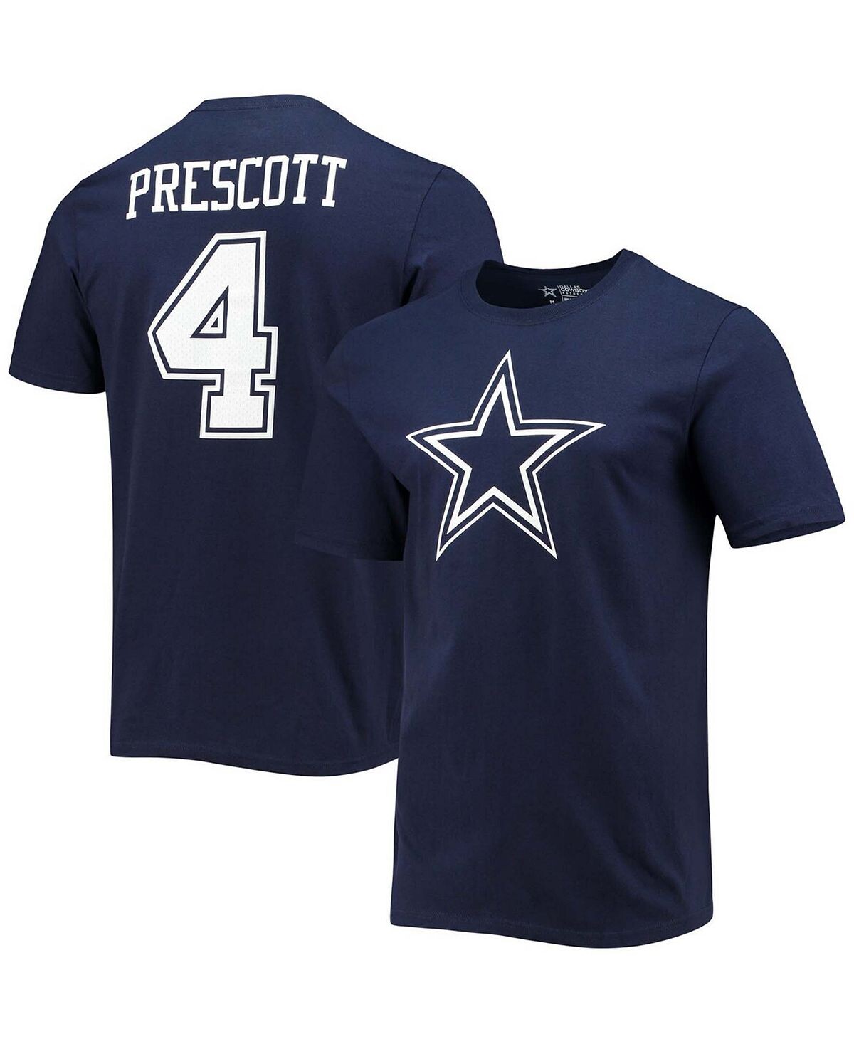 

Мужская футболка dak prescott navy dallas cowboys player icon с именем и номером Fanatics, синий