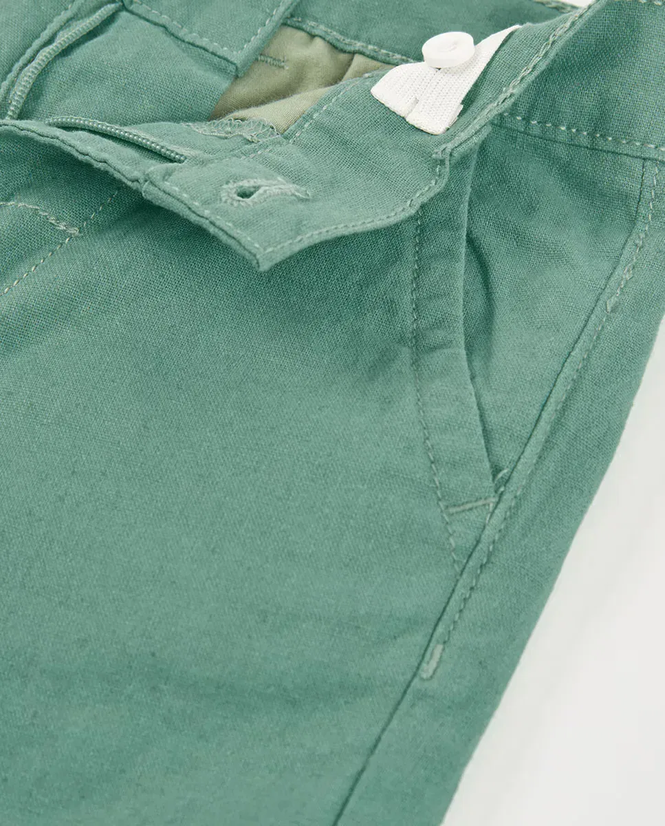 Детские брюки для мальчиков из льна Pantalón lino de niño Boboli, Indigo Blue — фото 2