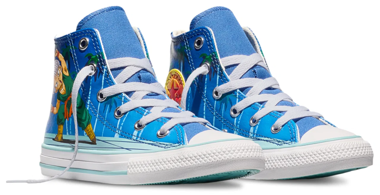 Детские кеды с высоким верхом с принтом Dragon Ball Z, Converse, Red/Multi/Blue — фото 2