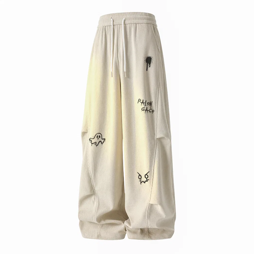 Детские спортивные штаны трикотажные с принтом Unisex PAL ONGACO, Beige Apricot