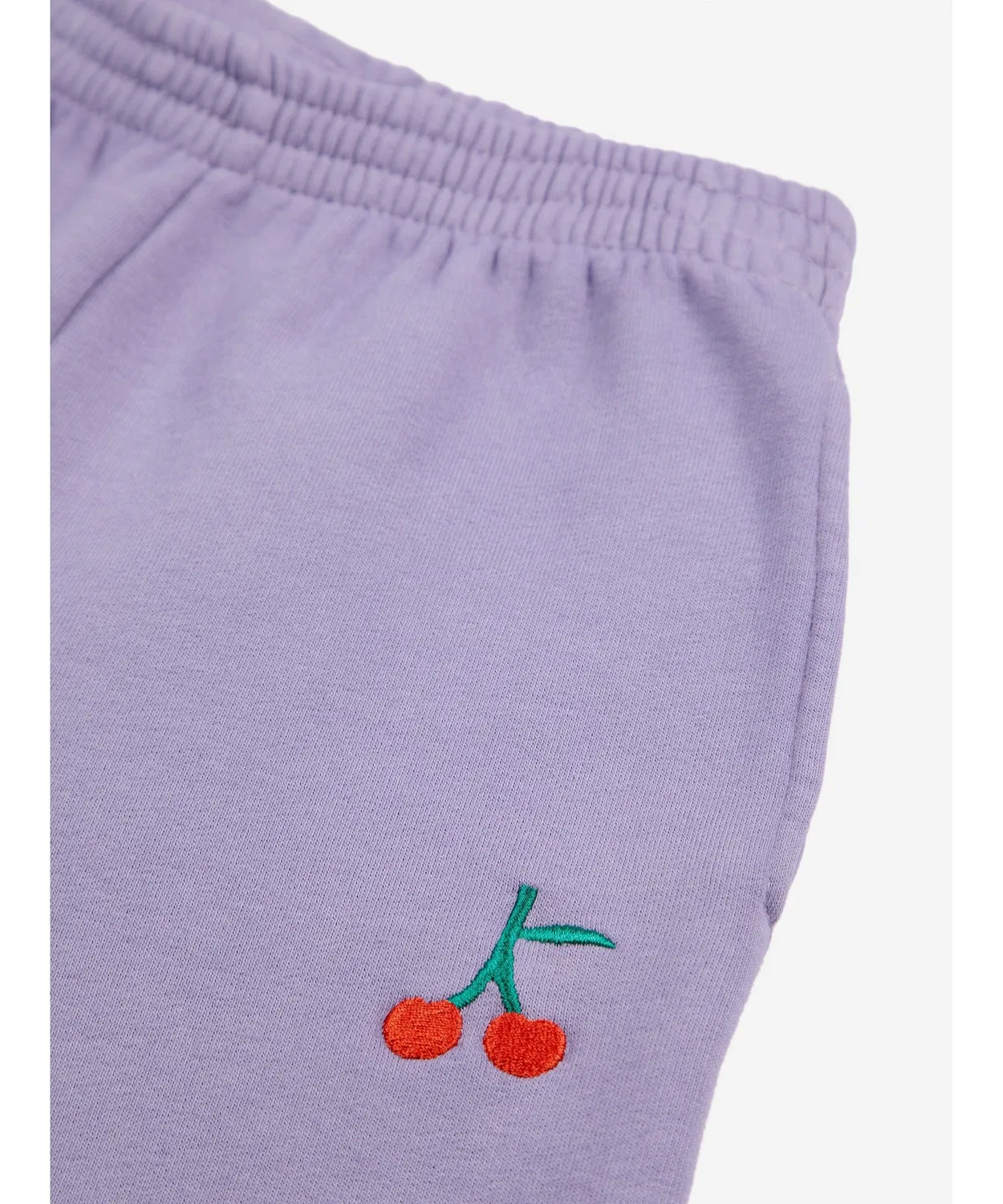 Джоггеры детские Cherry с вышивкой, хлопок, эластан, лавандовый — фото 3