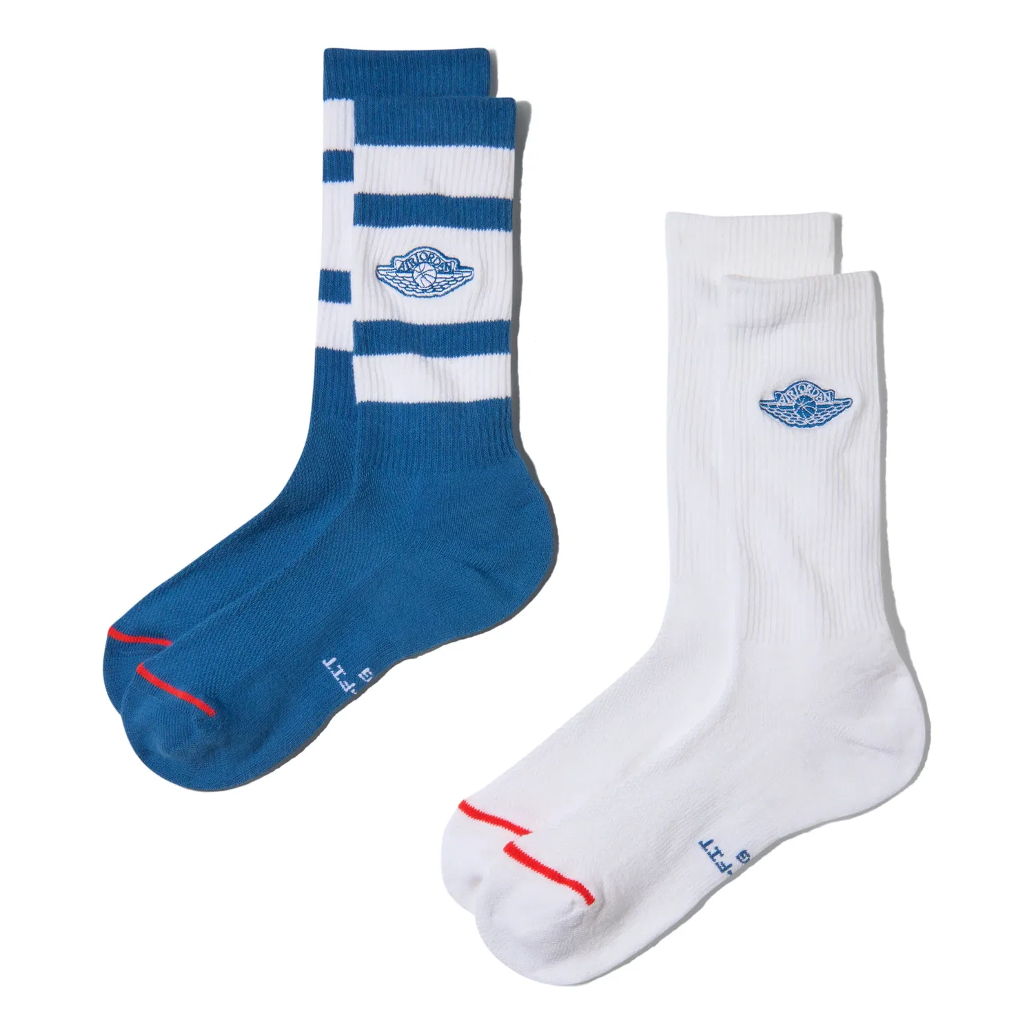 Мужские носки Air Jordan Everyday Elevated Mid Calf Socks (2 Pairs) 'True Blue White' Jordan, True Blue/White