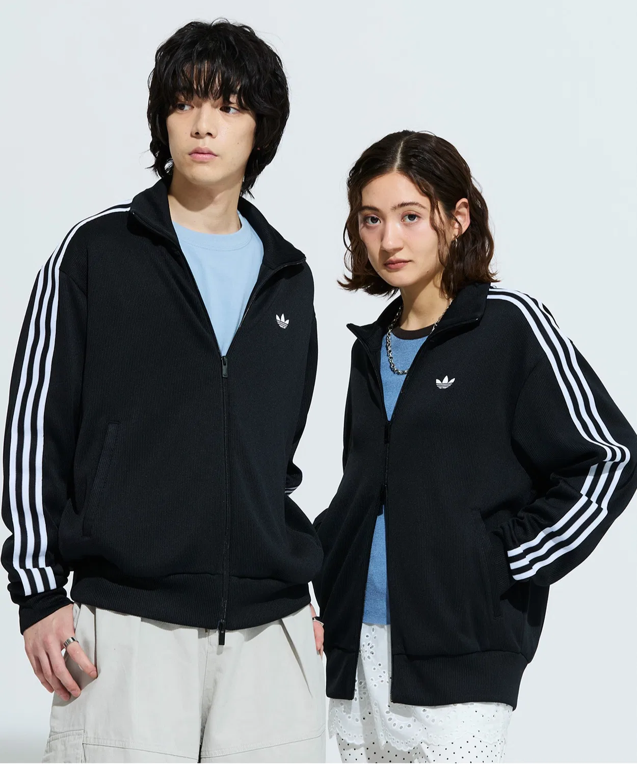 Женская куртка-трактор свободного кроя с принтом Adicolor FB Knit Track Top Adidas, Black