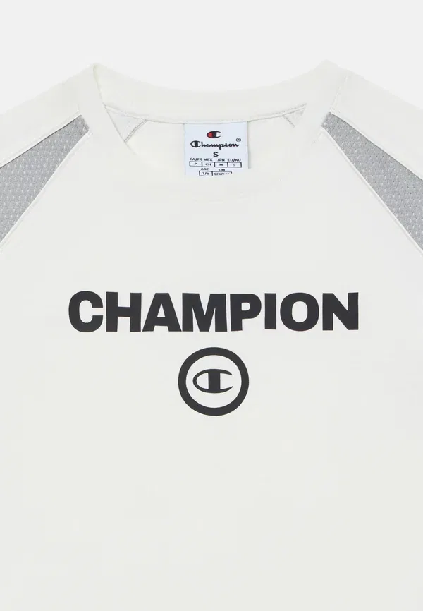 Городская футболка унисекс с круглым вырезом и принтом Champion, кремовый — фото 3