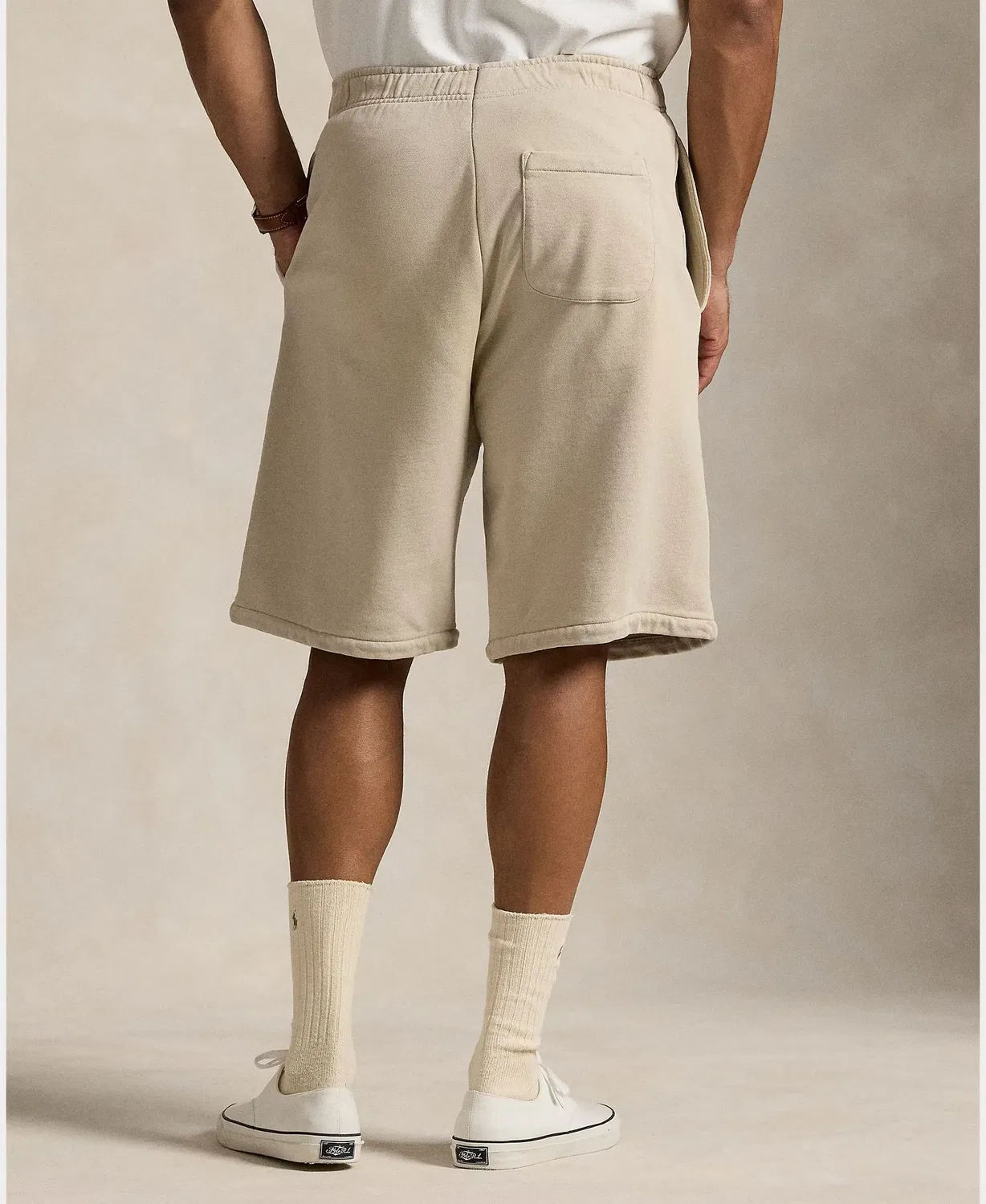 Мужские бермуды большого размера из махровой ткани Polo Ralph Lauren, Natural — фото 3