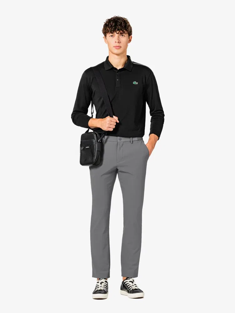 Чиносы двуслойные базовые LACOSTE, Gray — фото 4