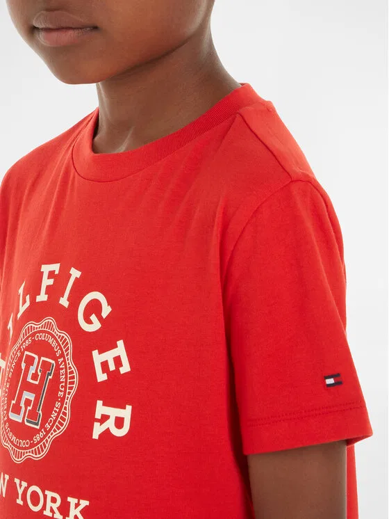 Футболка regular fit Monotype Arch Tommy Hilfiger, красный — фото 3