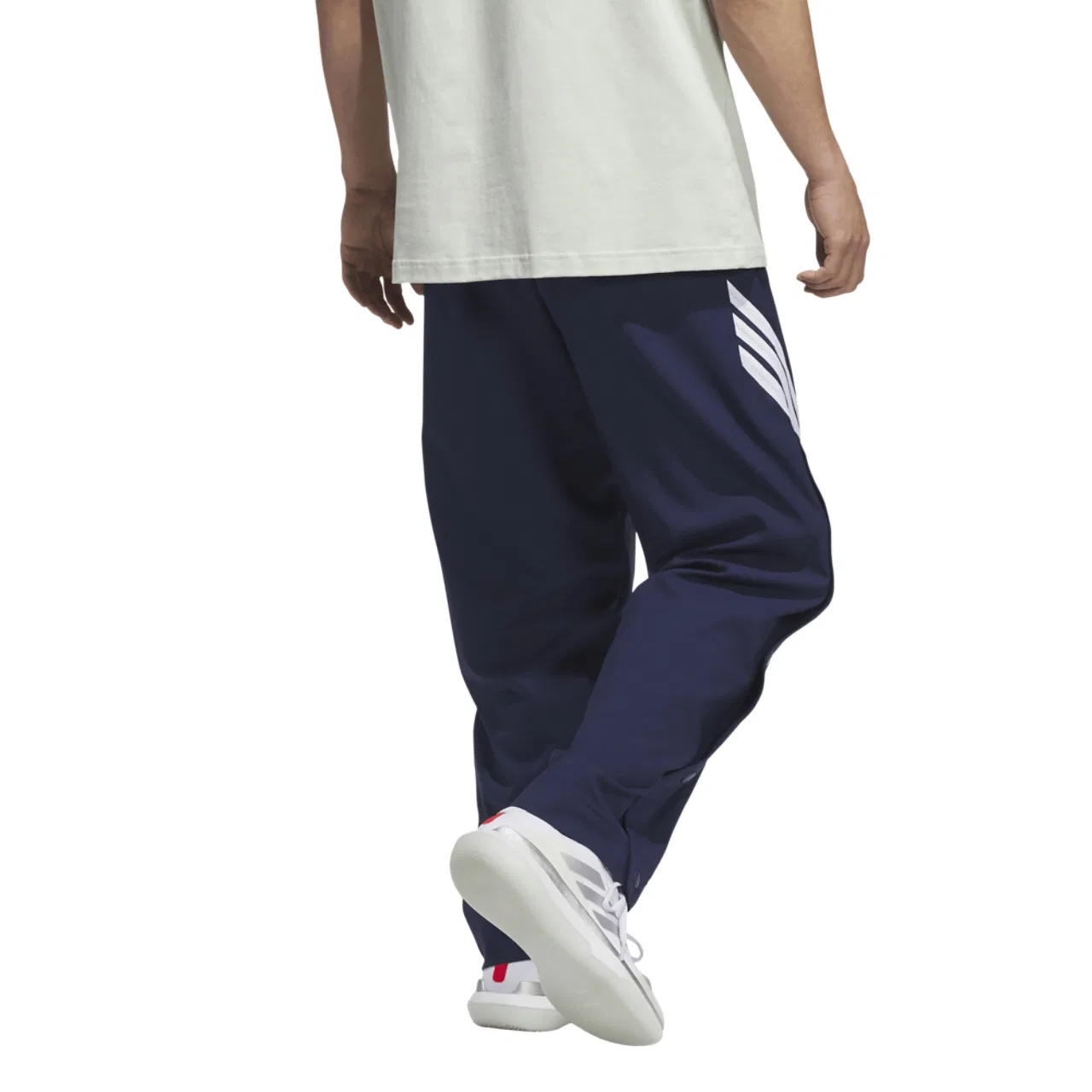 Мужские баскетбольные штаны свободного кроя CrazyLite Woven, adidas, White/Team Navy Blue — фото 2