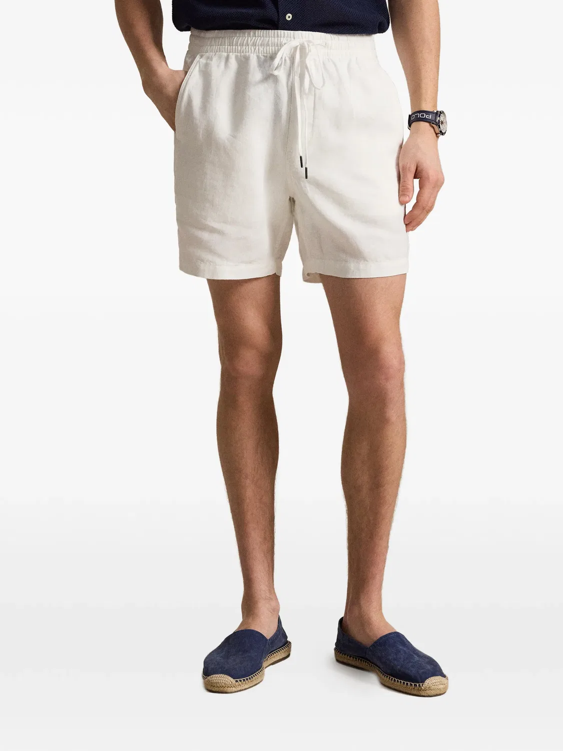 Шорты-бермуды с кулиской Polo Ralph Lauren, белый — фото 2
