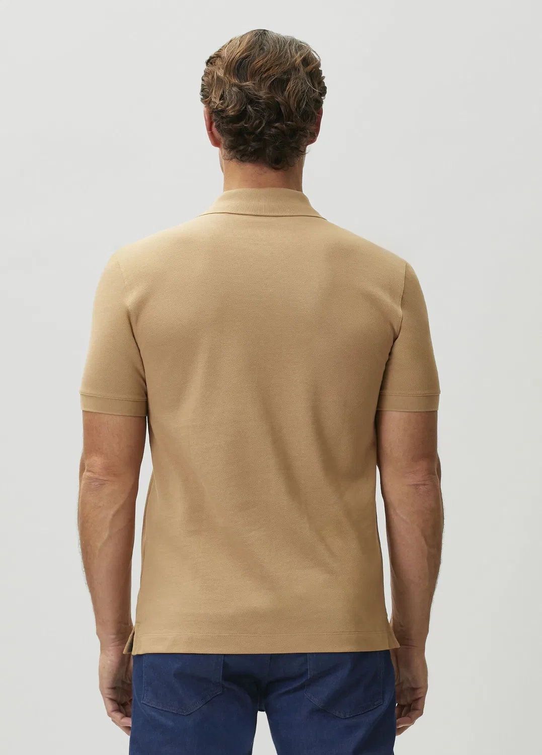 Поло Slim Fit Boss, бежевый — фото 4