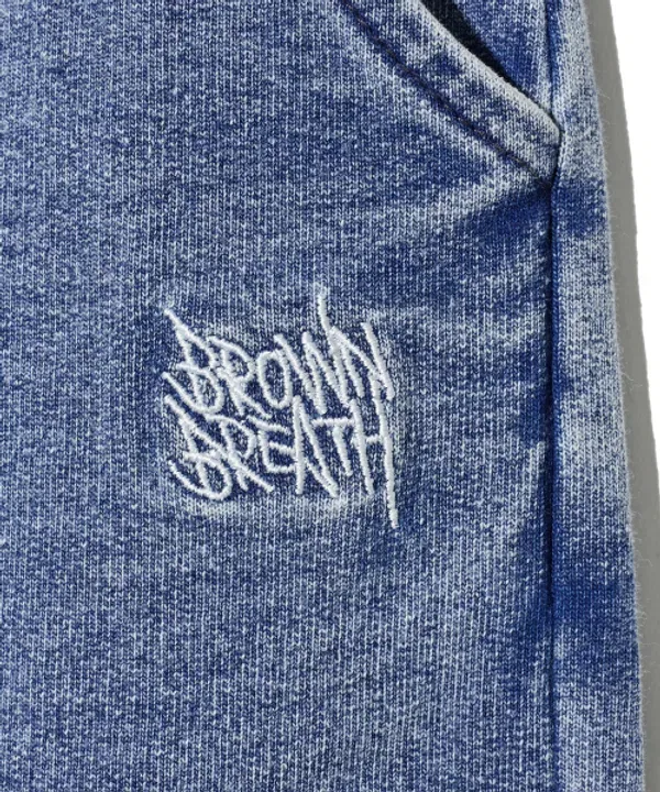 Джинсовые шорты Kids tag denim shorts, BROWNBREATH, синий — фото 4