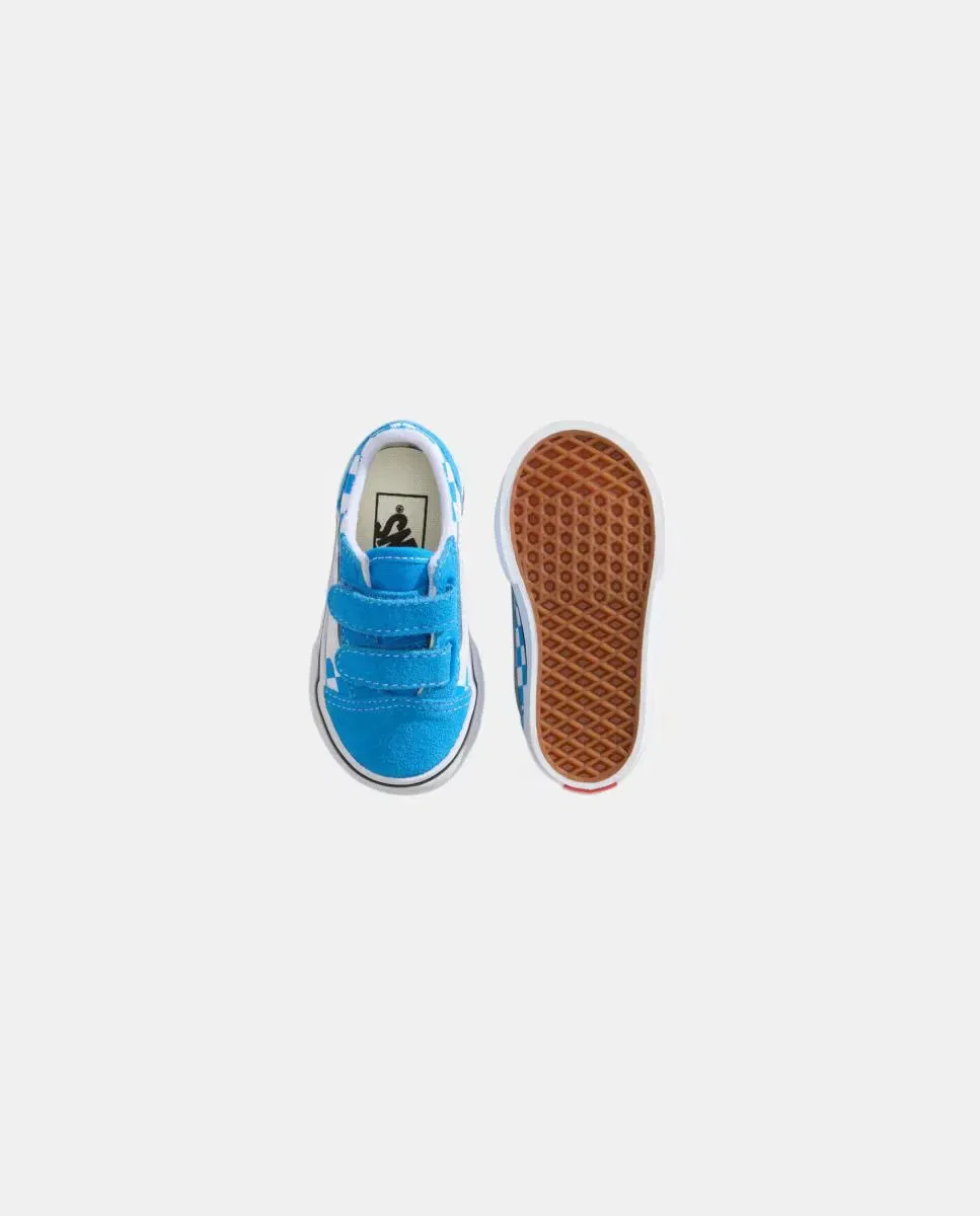 Детские кеды для мальчиков на липучках Old Skool Velcro Vans, Azul — фото 4