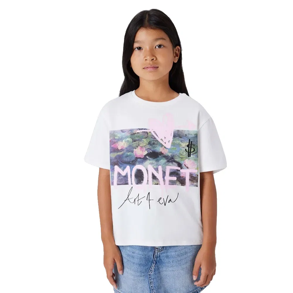 Детская футболка с принтом Dydissi Monet Name it, White