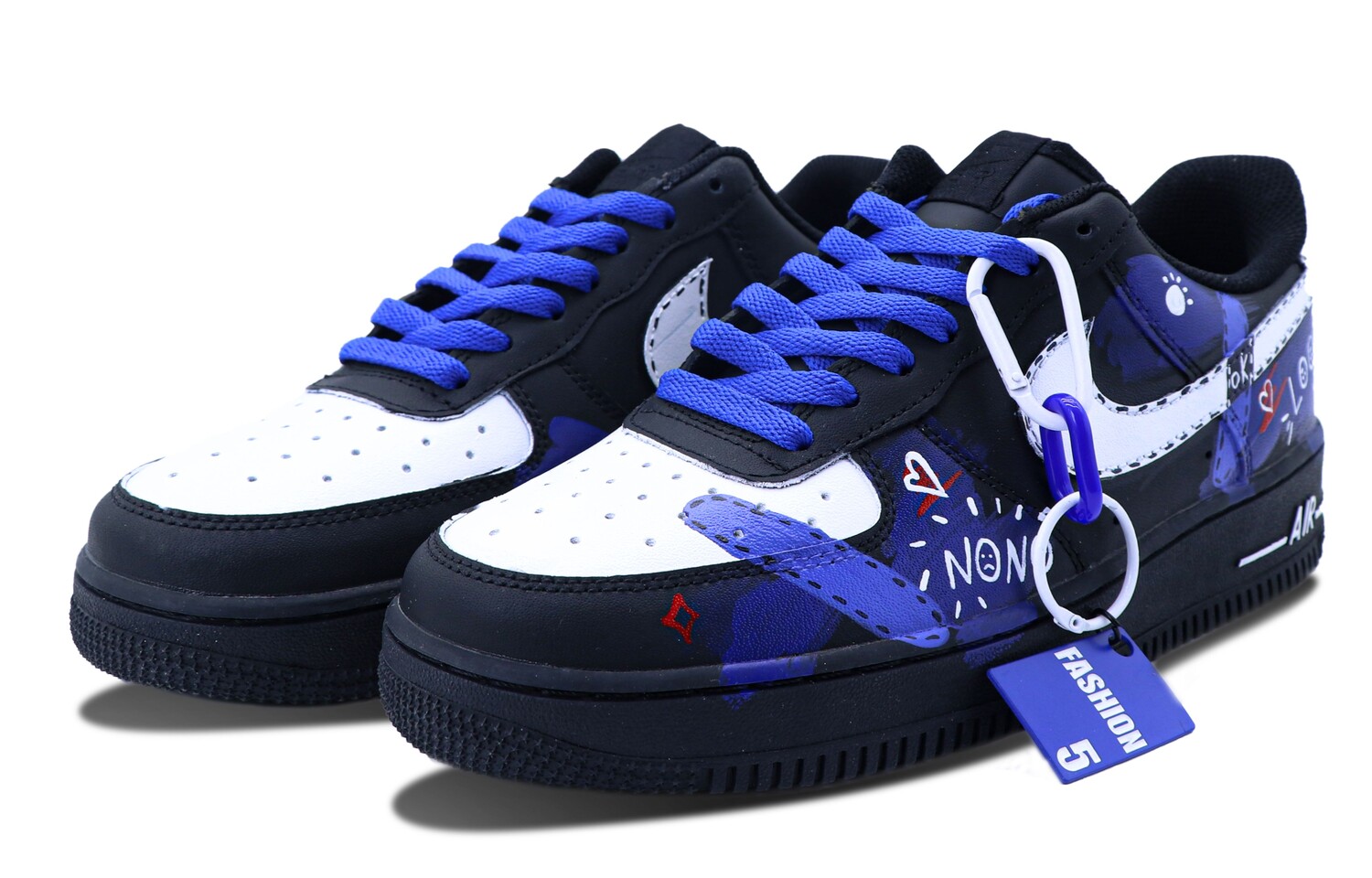 

Кроссовки Nike Air Force 1 Skateboarding Shoes Men Low-top Blue, черный