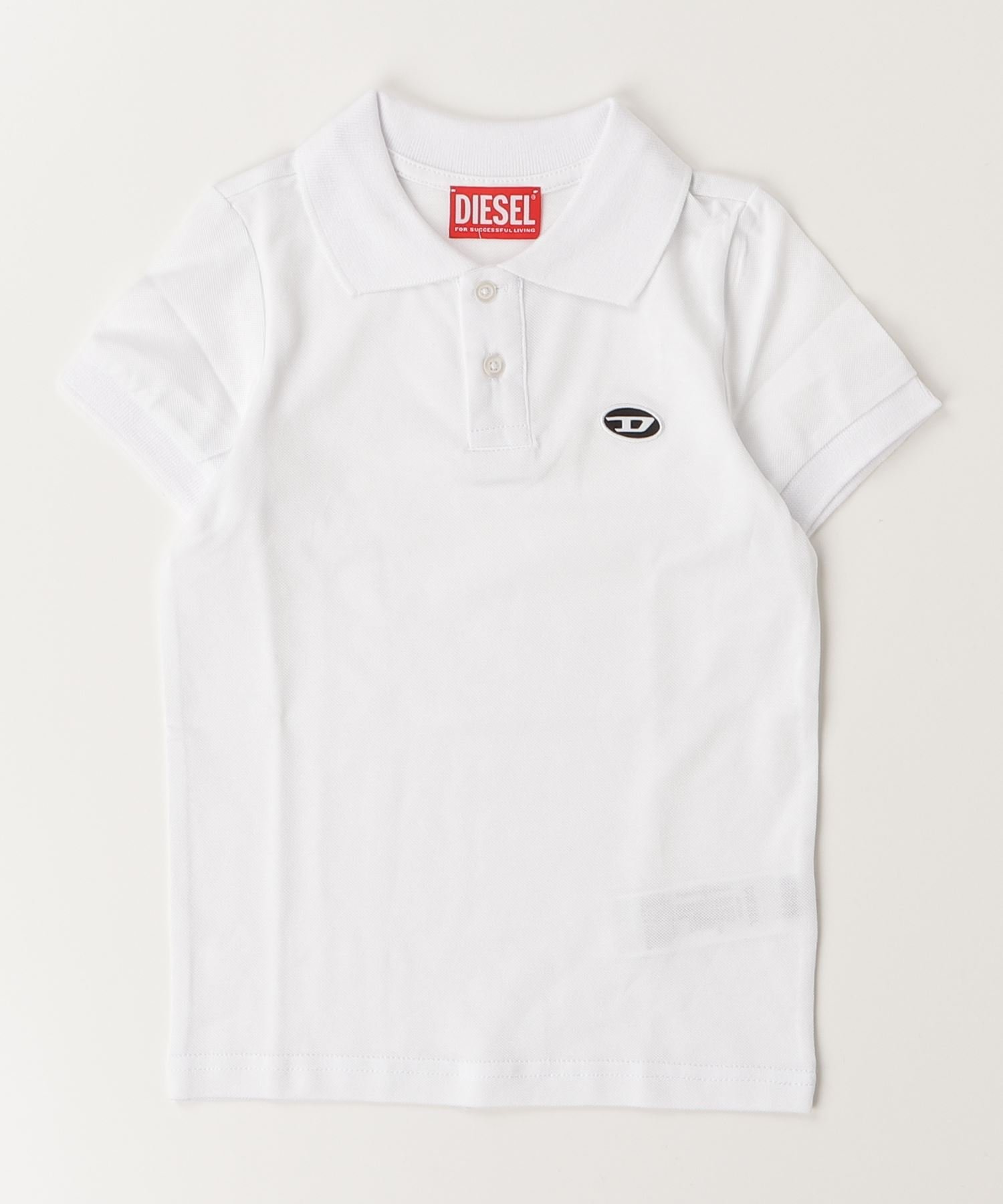 Детская поло-рубашка с логотипом DIESEL One Point Brand, White