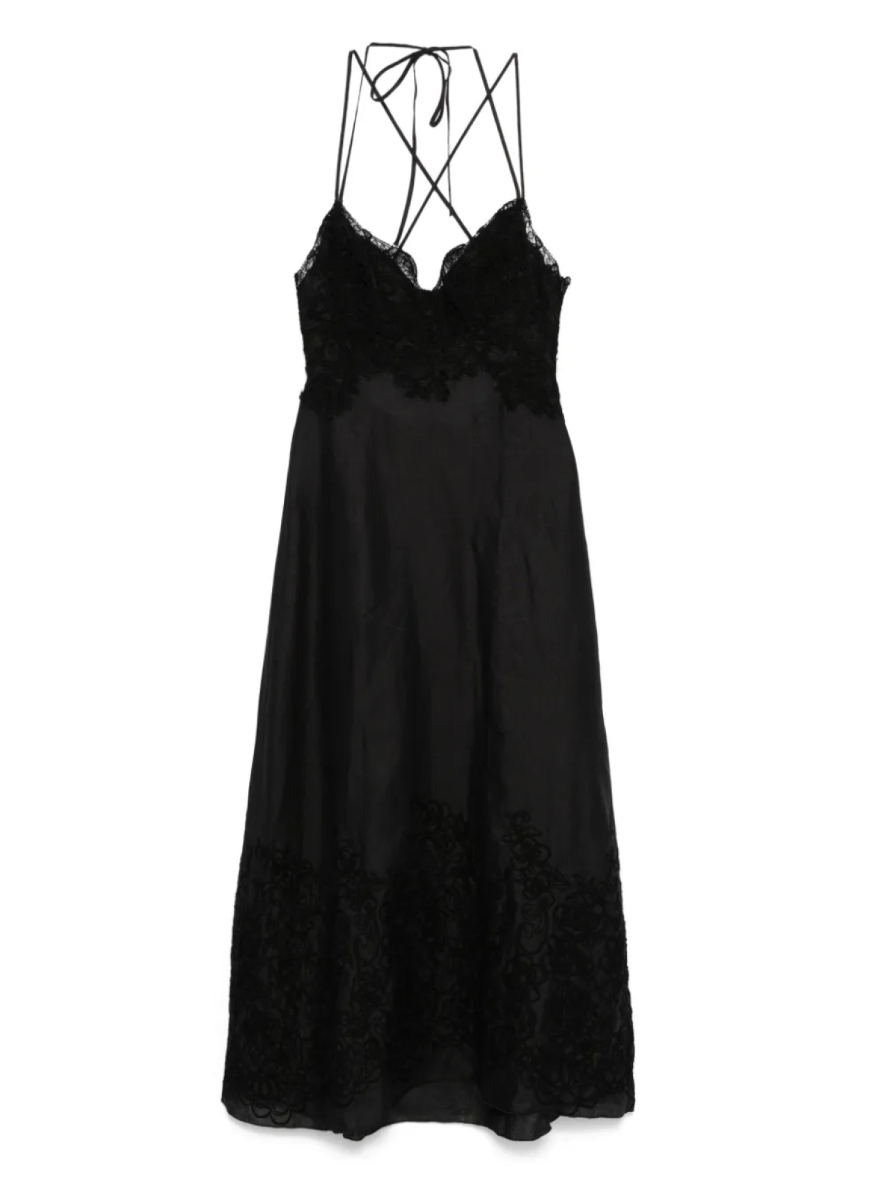 

Ermanno Scervino платье с кружевом, черный