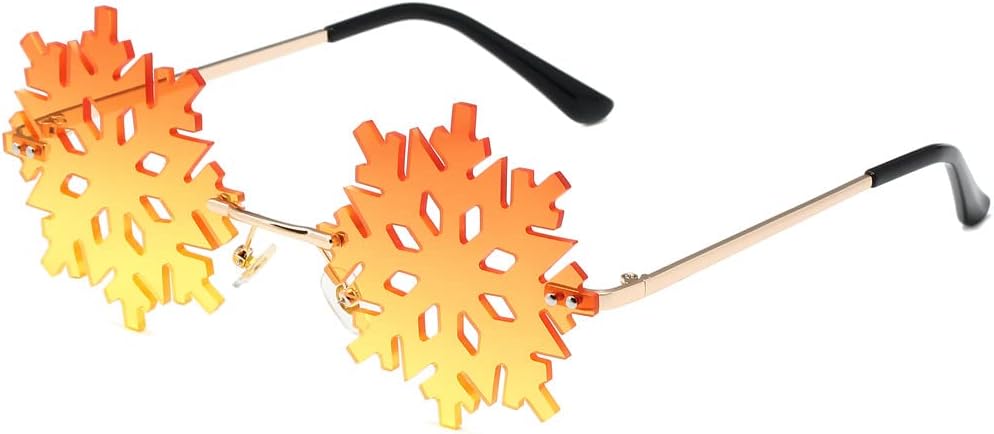 

Солнцезащитные очки LASPOR в форме снежинки для женщин и мужчин, милые, без оправы, для Хэллоуина, Рождества, вечеринки, выпускного бала. Аксессуары, Orange Yellow Gradient