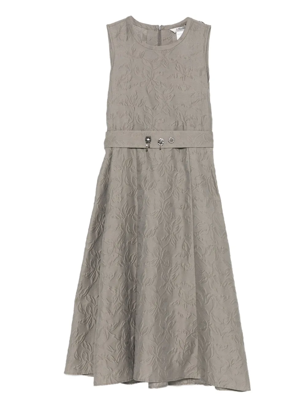 

Платье миди Timeless с поясом MAX MARA, серый
