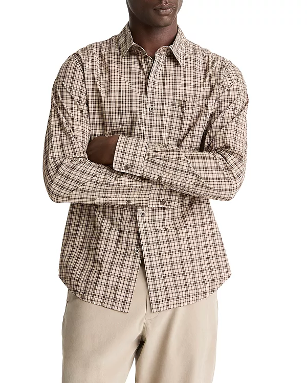 

Классическая клетчатая рубашка с пуговицами "Грейт Фоллс" Vince, мультиколор