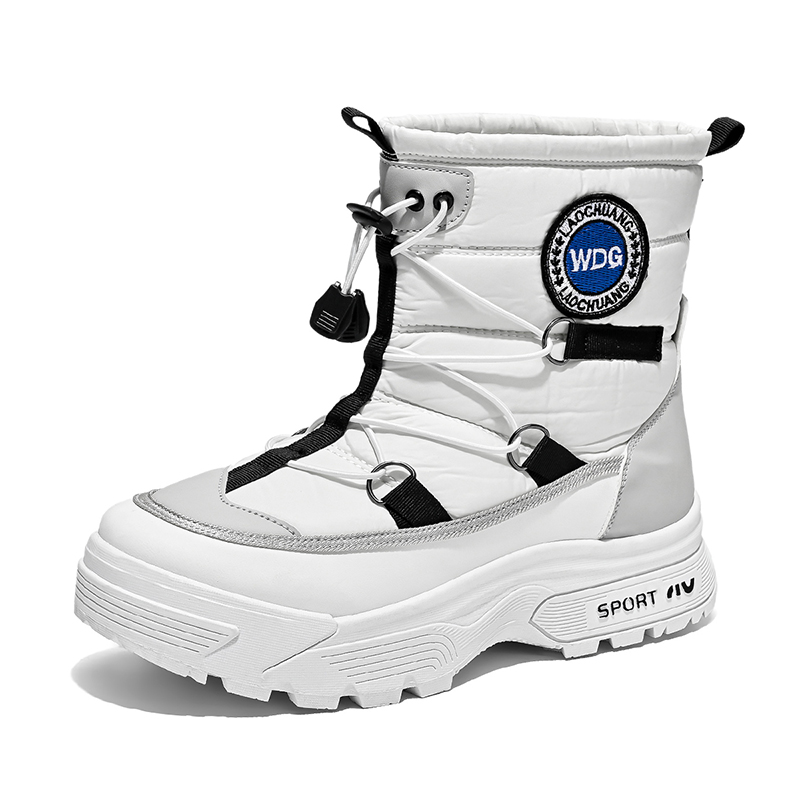 

Ботинки Warm Wear-Resistant Cushioning Slip-Resistant Coverage Crew Snow Boots Men's KUPE, White