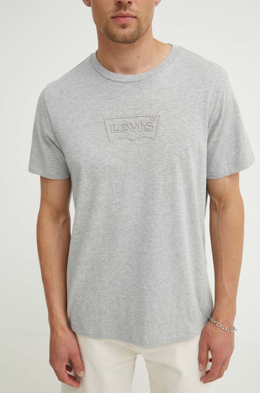 

Хлопковая футболка Levi's, серый