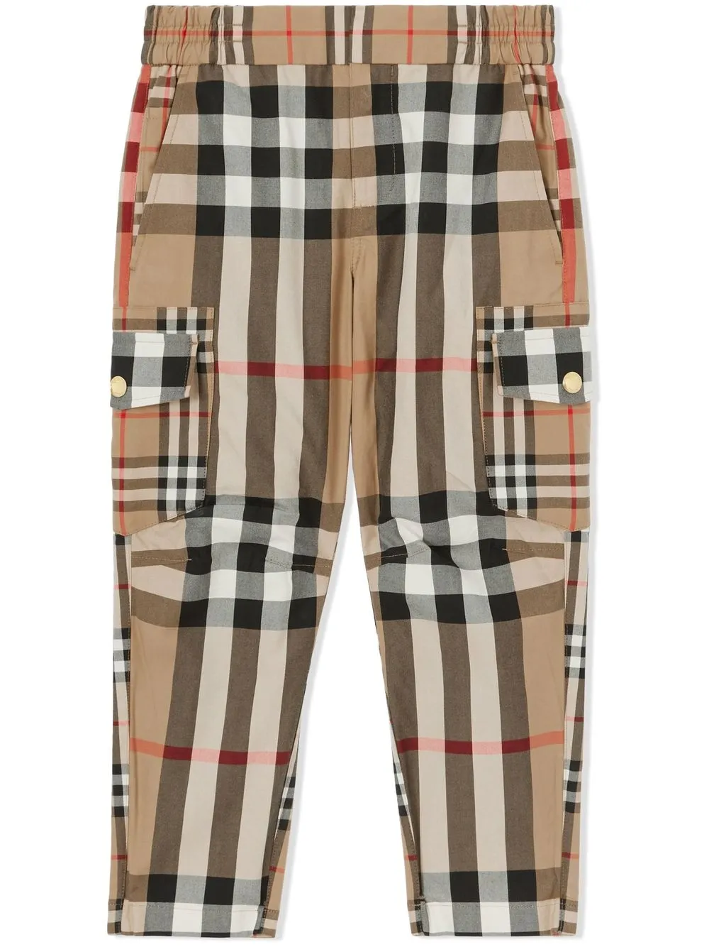 

Брюки карго в клетку Mixed Vintage Check BURBERRY KIDS, нейтральный