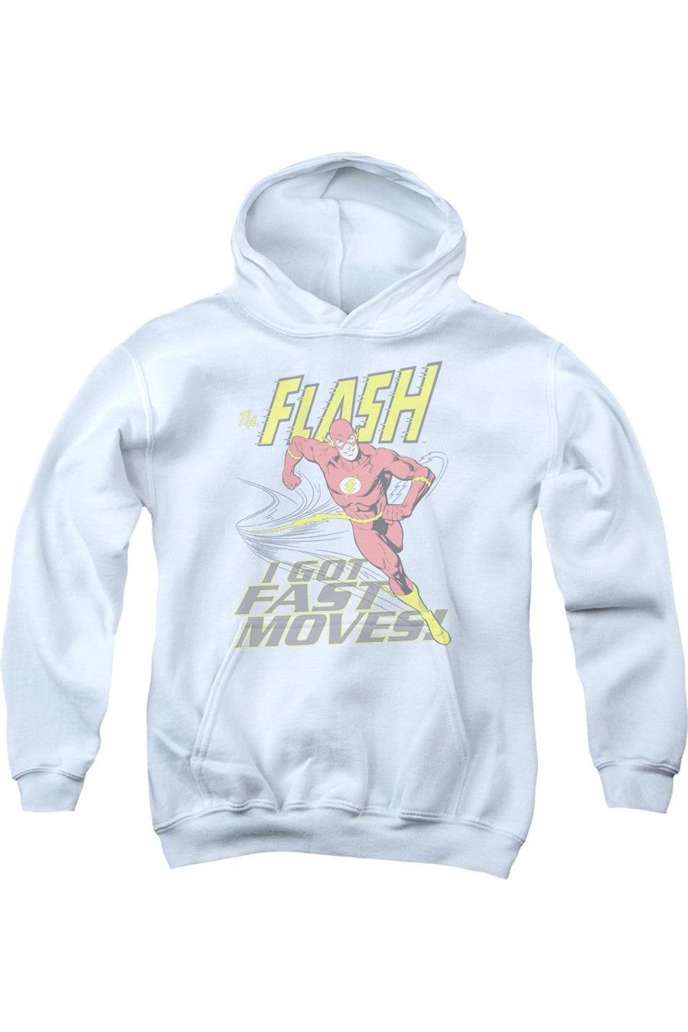 

Толстовка с капюшоном DC Comics Flash Быстрые движения Gildan, белый