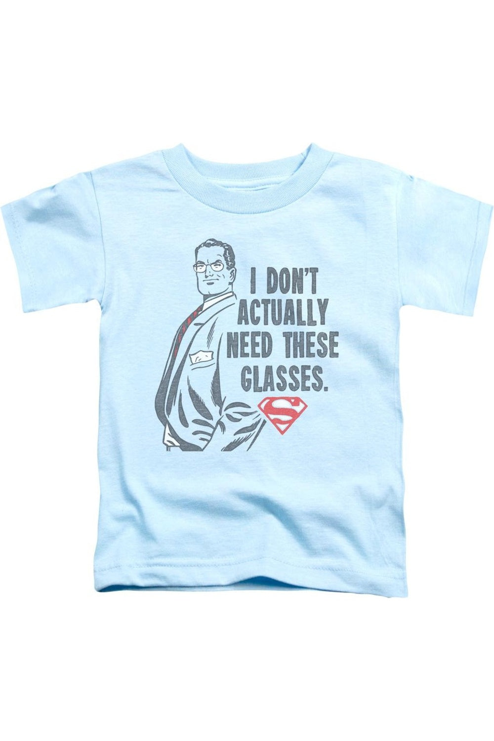 

Футболка с коротким рукавом для детей "Супермену очки не нужны" Gildan, светло-голубой