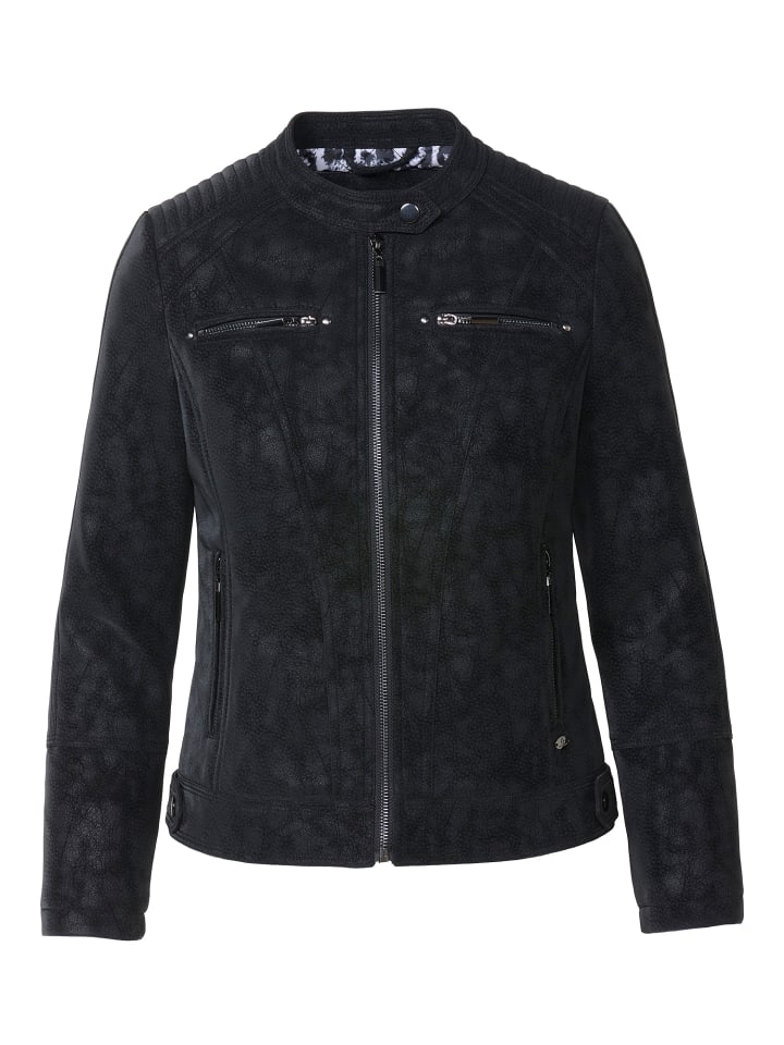 

Женская байкерская куртка из искусственной кожи черного цвета KOROSHI