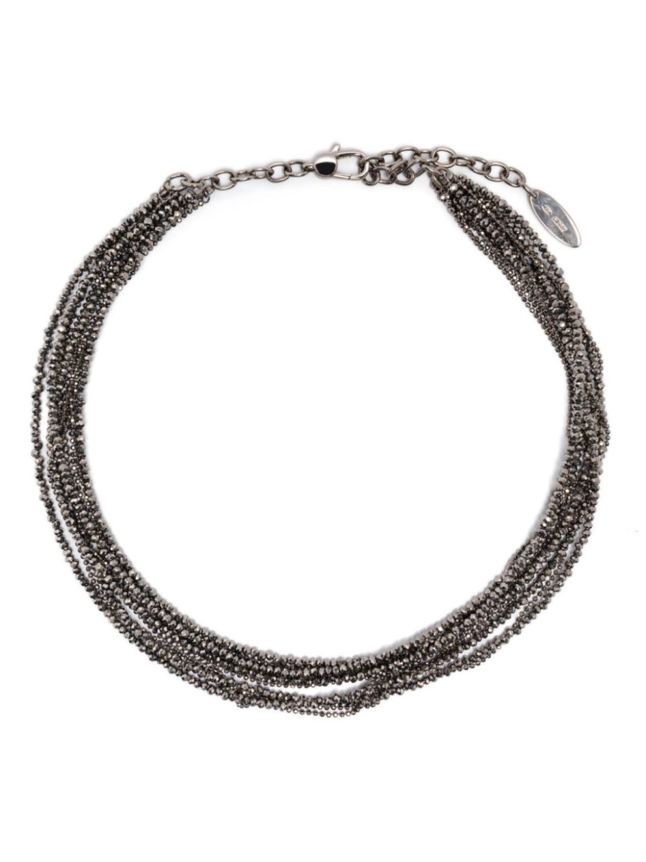 

Колье Brunello Cucinelli из стерлингового серебра и ветро, серебряный