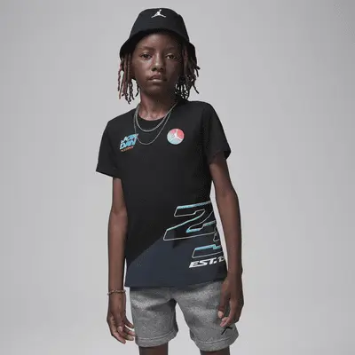 

Футболка Jordan Little Kids' Moto T-Shirt, черный
