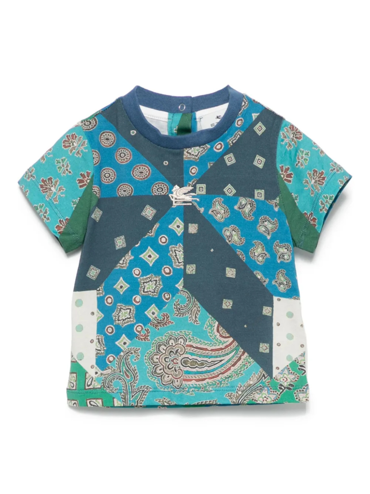 

Футболка с принтом пейсли ETRO KIDS, синий