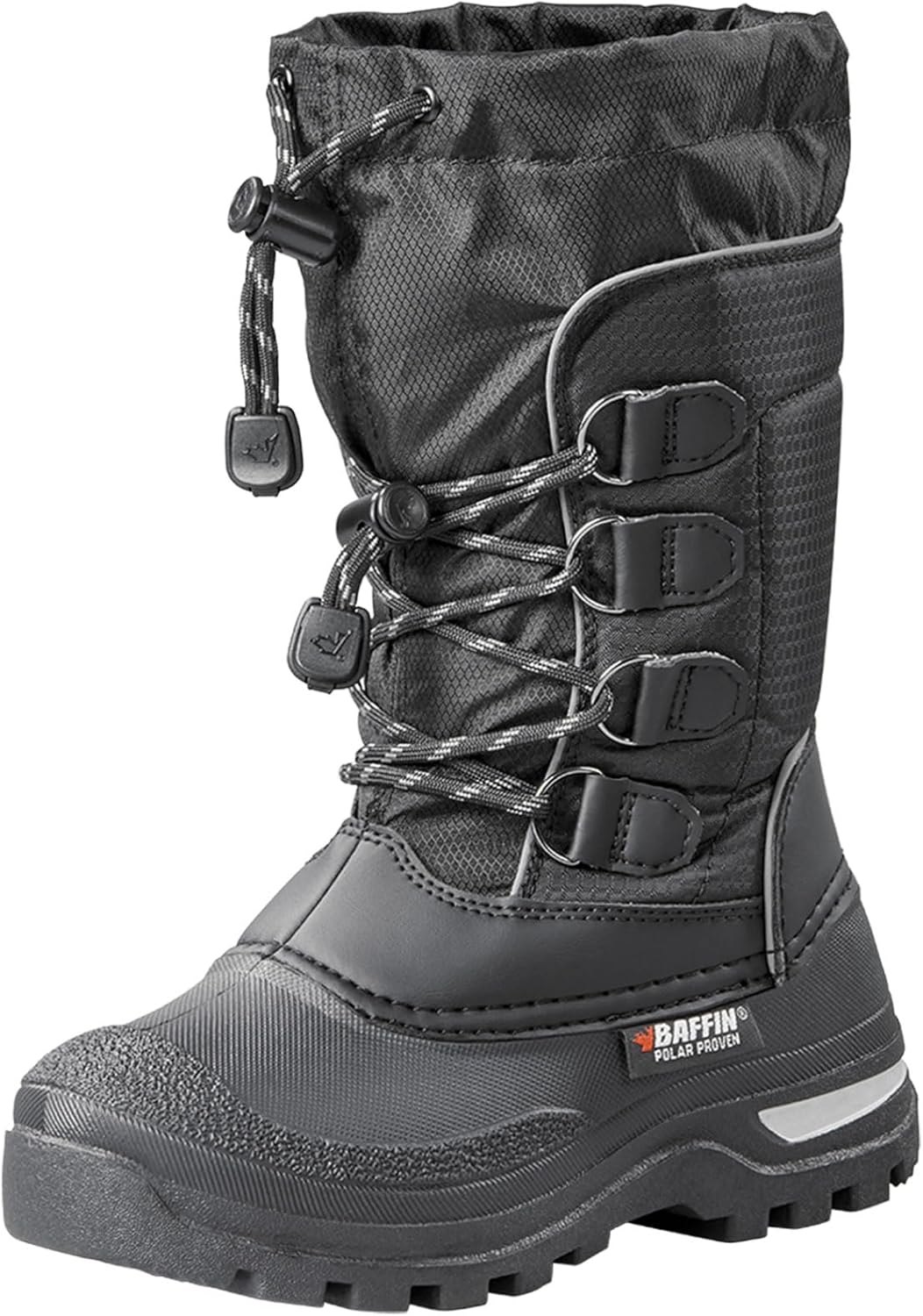 

Детские зимние сапоги Baffin PINETREE водонепроницаемые с утеплителем до середины голени с системой внутреннего сапога Comfort-Fit и подошвой из арктической резины, черный