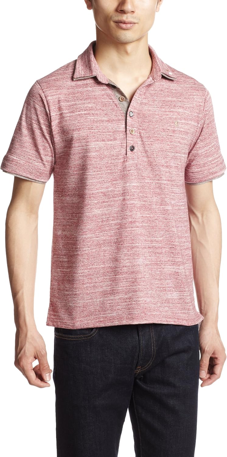 

Поло с градиентной окраской и меланжевой текстурой Pincponc, розовый