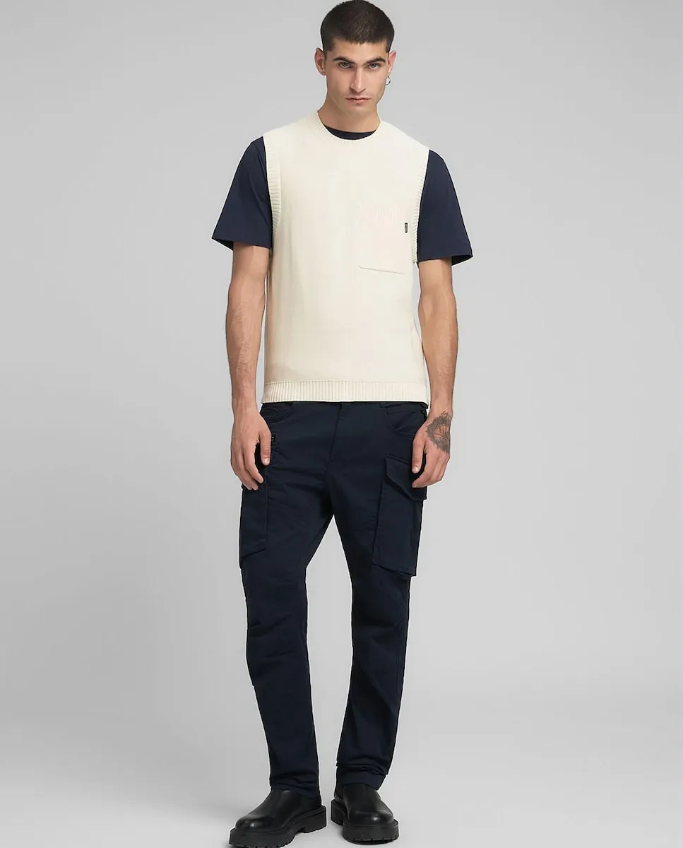 

Мужской вязаный жилет с карманом Replay, белый