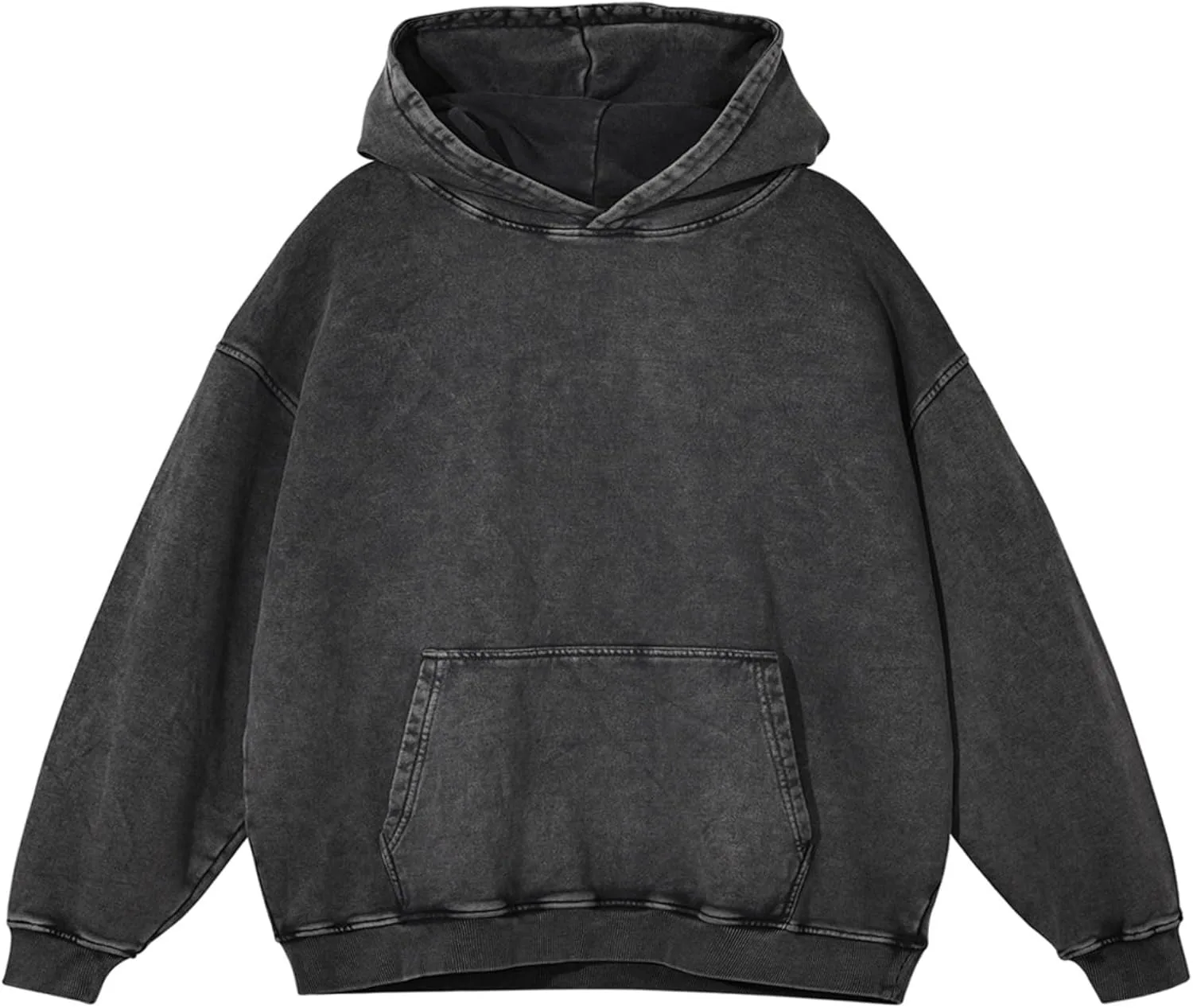 

Мужской оверсайз худи с эффектом кислотной стирки