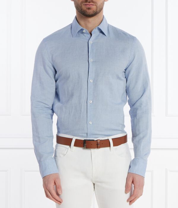 

Льняная рубашка c-hal-kent-c4-232 Casual fit Boss, синий