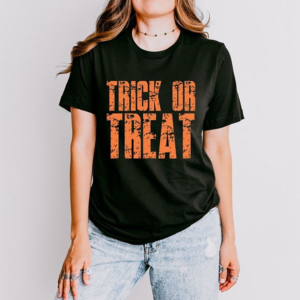 

Футболка с принтом Trick or treat block distressed Simply Sage Market, Black, Черный, Футболка с принтом Trick or treat block distressed Simply Sage Market, Black