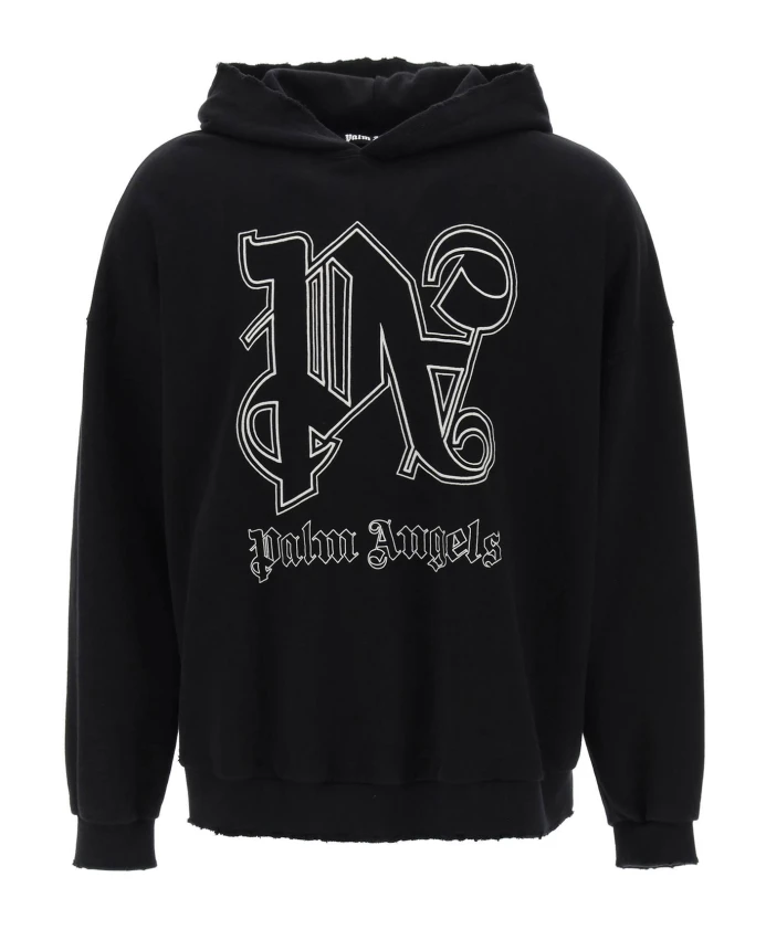 

Худи с монограммой Palm Angels, черный