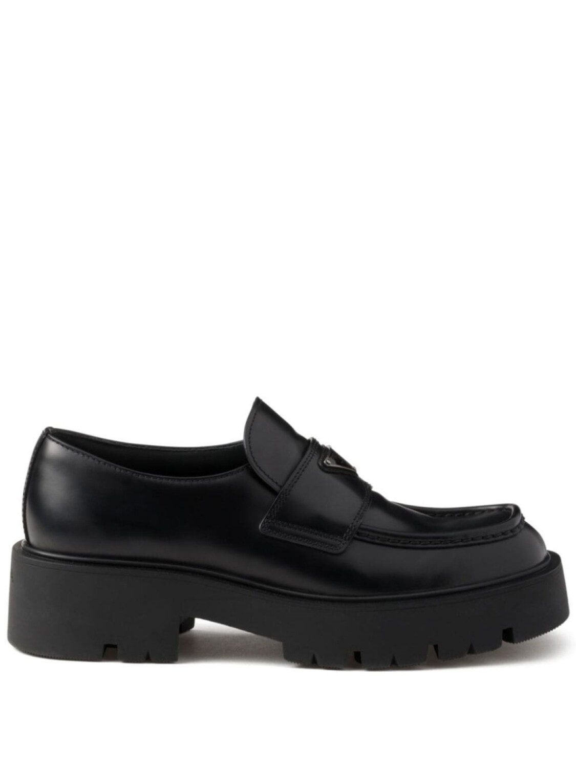 

Prada мокасины из матовой кожи, черный
