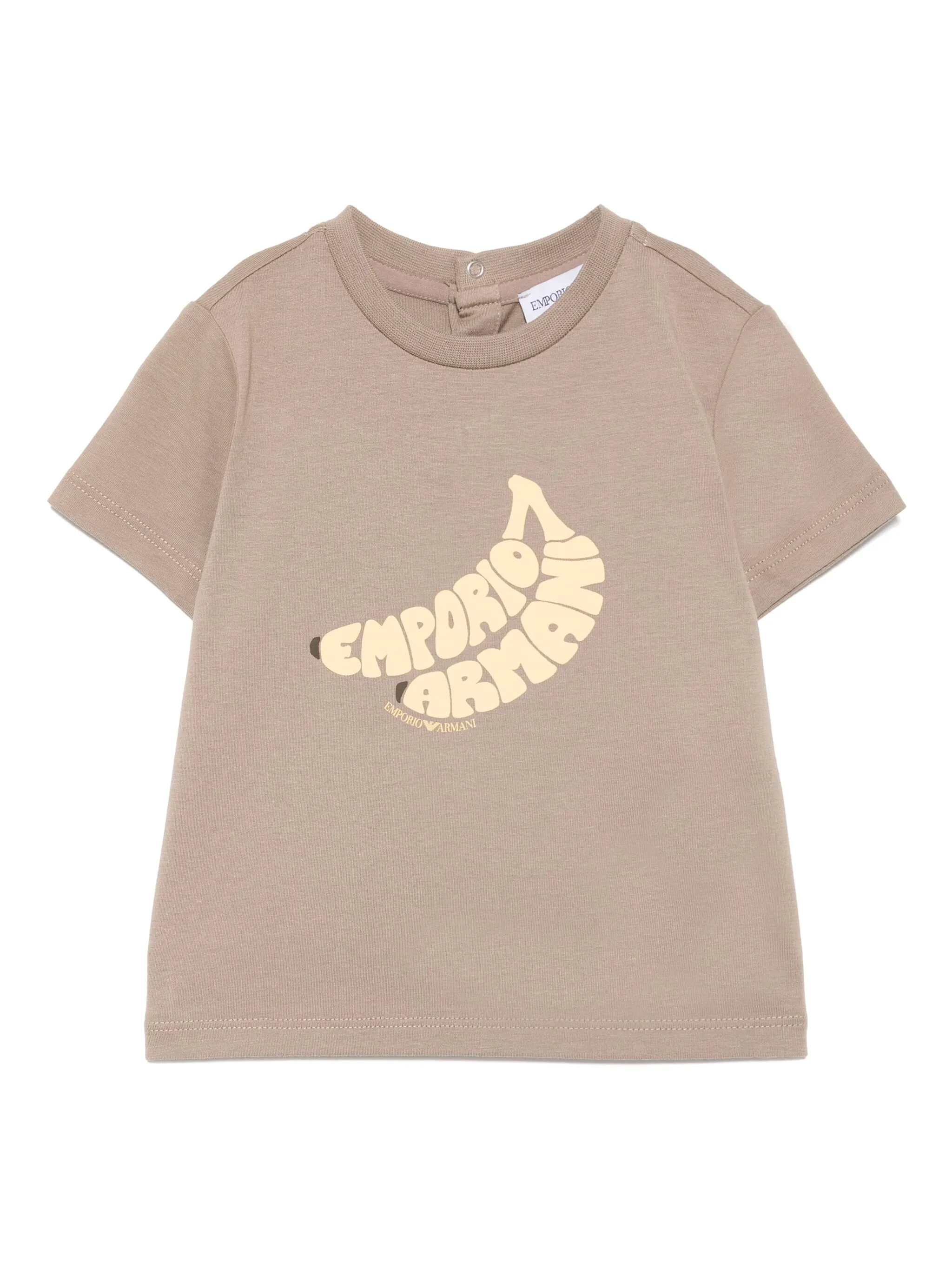 

Футболка с графичным принтом Emporio Armani Kids, коричневый