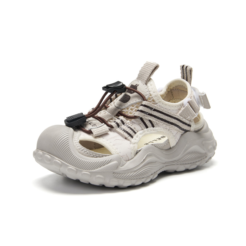 

Детские сандалии с низким верхом, противоскользящие, дышащие и противоударные. BELLE, хаки